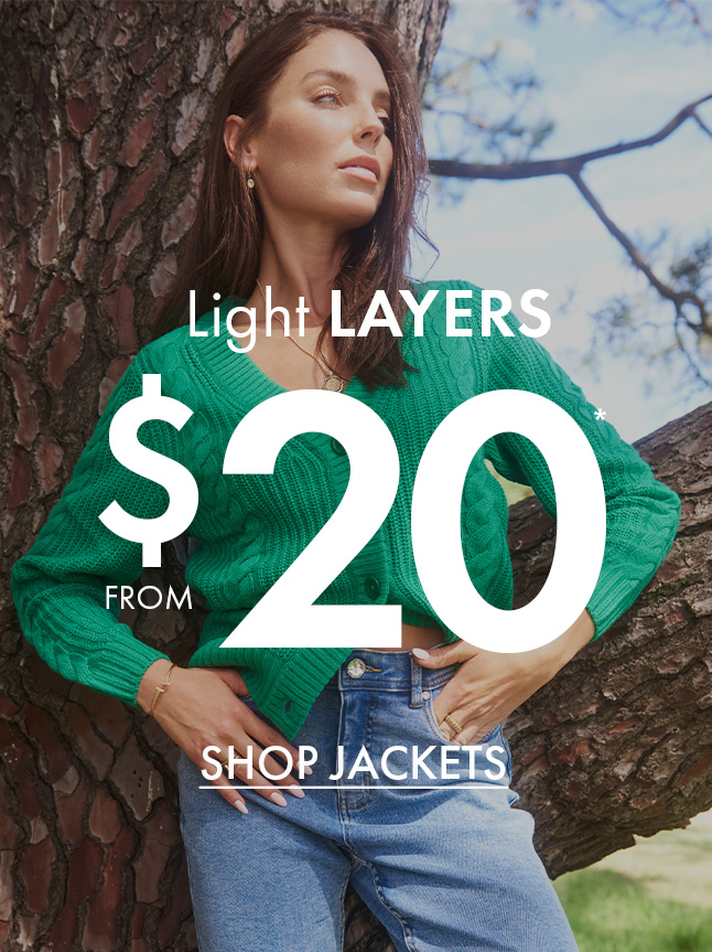 Jackets from $20